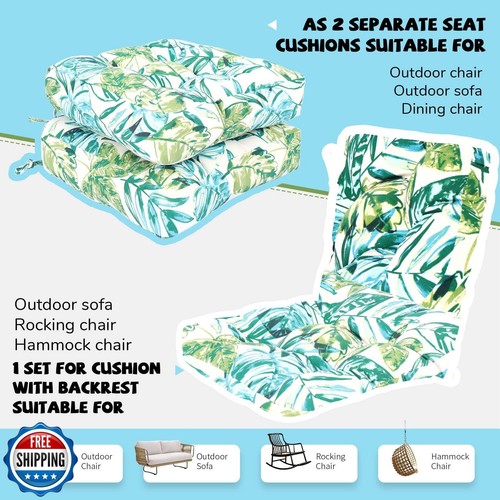 RACLVAY Outdoor Chair Cushions, Outdoor Cushions 19x19 inch, Patio Chair Cush - Imagen 4 de 5