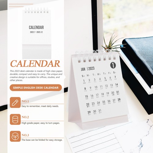 Mini Tischkalender Büro Dekorativer Mini-Kalender Schreibtischdekorationen - Bild 8 von 12