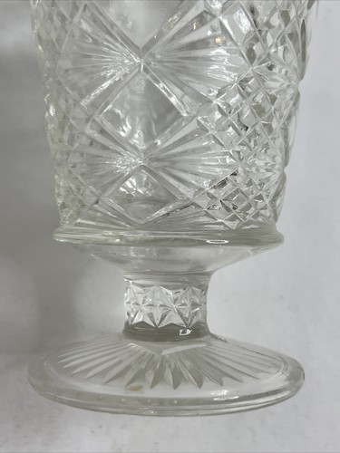 Vintage Clear Glass Footed Oatmeal Pattern Parfait/Desert Glass - Picture 4 of 6