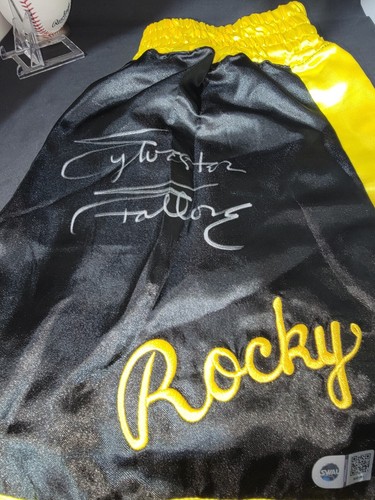 Sylvester Stallone signed Rocky II Black Gold Prop Trunks handsigniert Swau Coa🔥