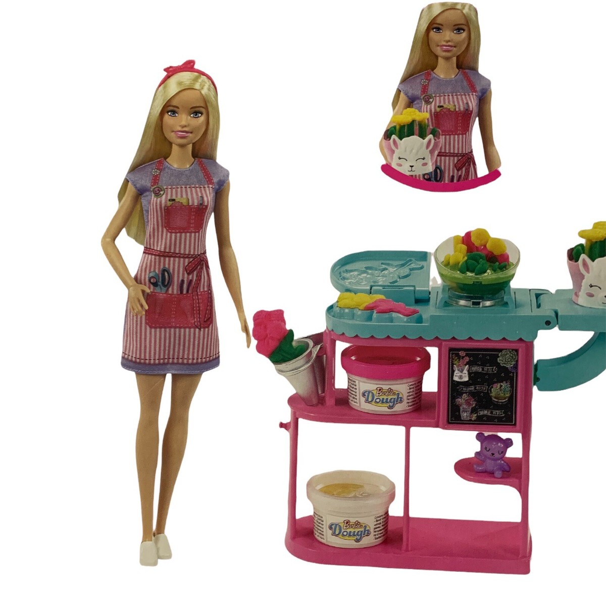 Barbie Florist Doll & Flower-Making Playset | Create Beautiful Blooms With Dough & Magic Machine | Blonde Doll Included