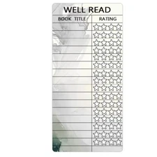 Reading List Bookmark Tracker3x8 Inch Library Card Book Tracker Reading Page ...