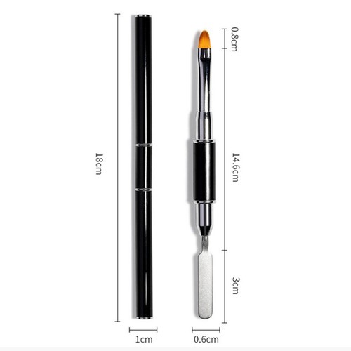 PolyGel Poly Gel Nail Art Pen SliceDual-Ended UV Brush Slice Shape Polish E - Picture 8 of 12