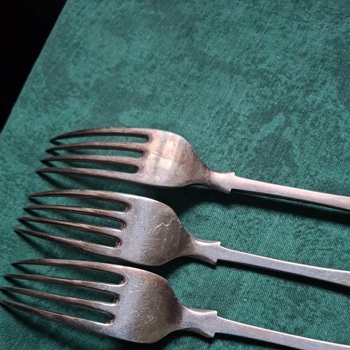 Set Of 6 Vintage Deykin and Sons Birmingham Silver Plate Forks pre 1895 - Picture 8 of 10