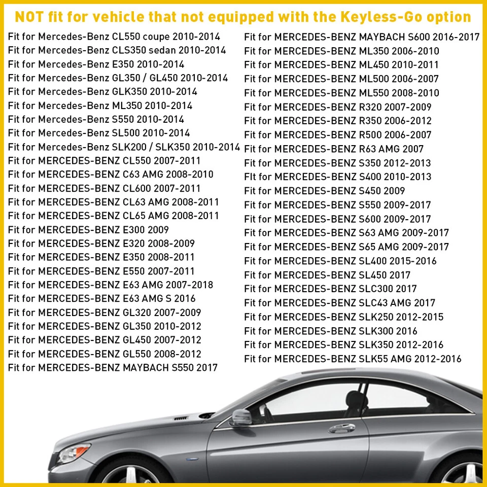 Botão de pressão para partida sem chave para Mercedes Benz botão de parada de partida do motor - Imagem 3 de 4