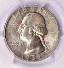 1955 Washington Quarter NGC MS63 Colorfully Toned