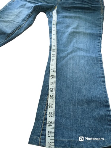 Blue Epic Distressed Jeans Womens Size 16 Straight Leg Stretch Denim - Picture 2 of 17