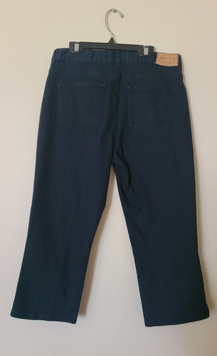 CHAPS Women's Size 6 Dark Blue Denim Capri Cropped Jeans Excellent Condition - Picture 2 of 4