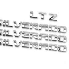 Front Door Letter For Silverado 1500 LT LTZ Emblem Accessories Rear Chrome Badge