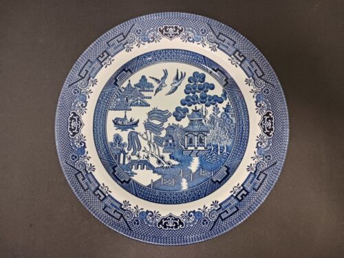 Vintage Churchill England Blue Willow Dinner Plate 10 1/4 Inches Replacement - Picture 3 of 5