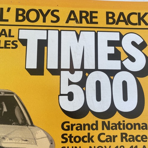 6th Annual Los Angeles Time 500 LA At Ontario Motor Speedway. Cardboard Poster - Picture 8 of 12
