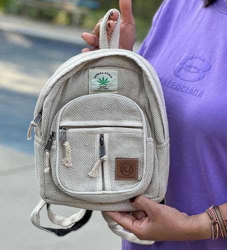 Small Lightweight Minipack Handmade Himalayan Hemp Travel, Hiking, Women & Girls - Picture 12 of 18