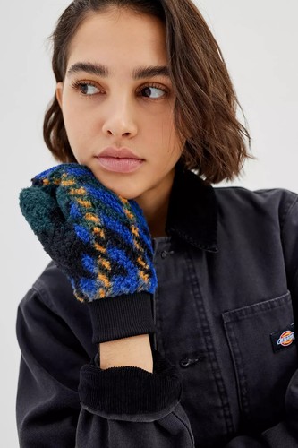 THE NORTH FACE Unisex Ridge Mitt - Gloves / Mittens NWT Blue Multi Color LARGE