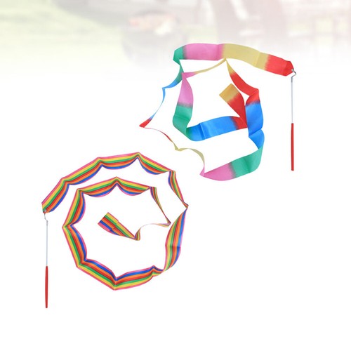 4 Pcs Rhythmic Gymnastics Ribbons Child Dancing Silk Dance Streamer