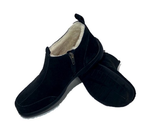 Ladies Brooklyn Sheepskin  Zippered Slippers - 2 Colors - Free Shipping - Picture 2 of 6