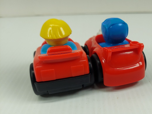 Little People Wheelies Lot of 2 Red Race Cars - Picture 7 of 11