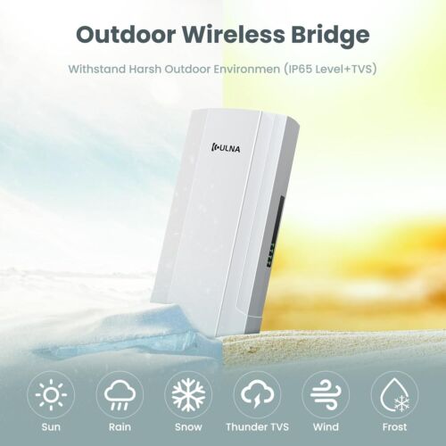 Wireless Bridge Point to Point 1000Mbps 𝐆𝐢𝐠𝐚𝐛𝐢𝐭 WiFi Bridge 12KM PtP PtMP - Picture 6 of 7