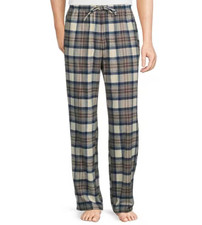 NWT L.L. Bean INDIGO TARTAN PLAID Cotton FLANNEL Pajama/Lounge Pants Men's XL