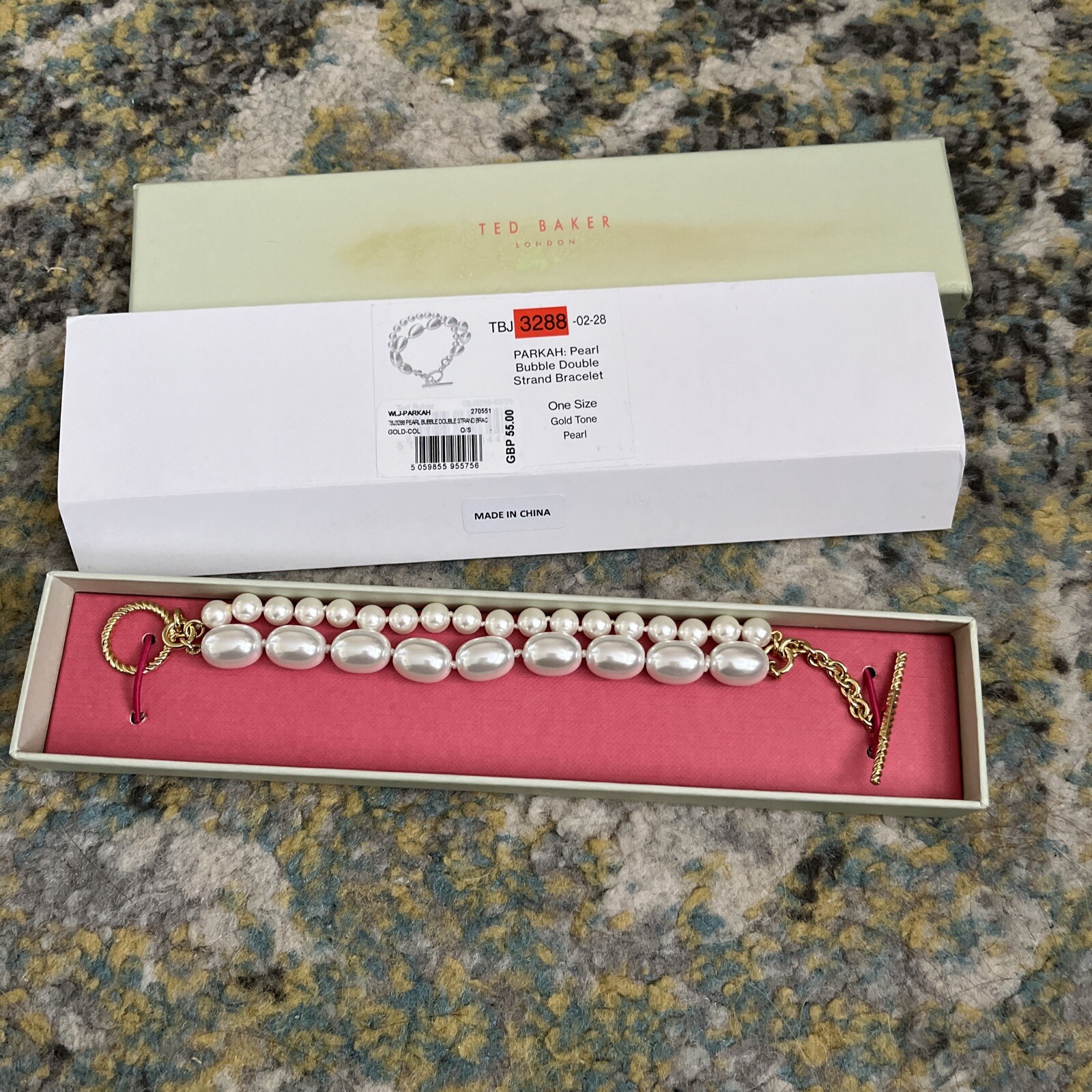 Ted Baker Pearl Bubble Double Strand Bracelet