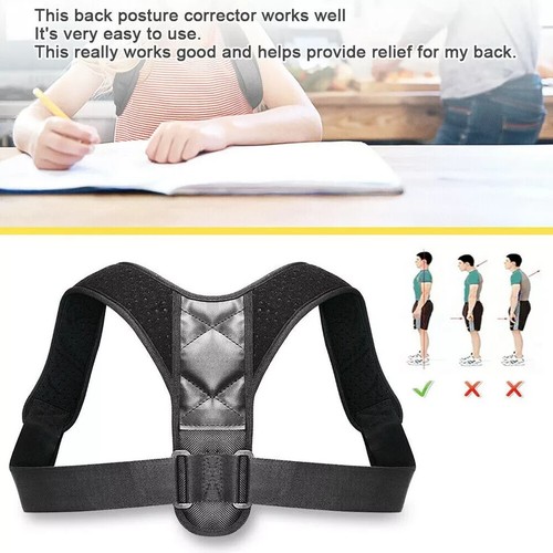 Posture Corrector Shoulder Support Belt Body Brace Belt Lumbar Adjustable Strap - Picture 20 of 20