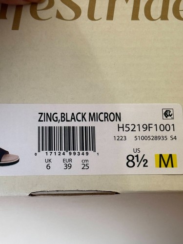 New LifeStride Zing Strappy Sandals Black 8.5 M US - 第 5/6 張圖片