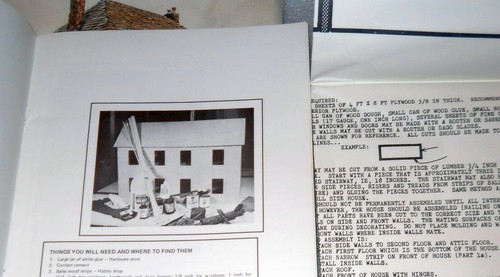 La casa delle bambole coloniale vintage 1973 modello/piani istruzioni - Foto 6 di 6