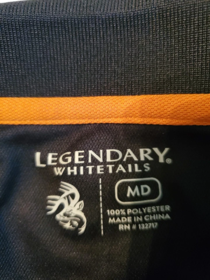 Polo Legendary Whitetails Pro Hunter Performance para hombre mediano negro - marrón roble musgo Foto 2 de 4