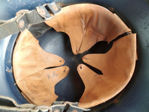 Alter WW2 Luftschutz RLB Stahlhelm Gladiator Helm komplett - entnazifiziert !! - Bild 16 von 17