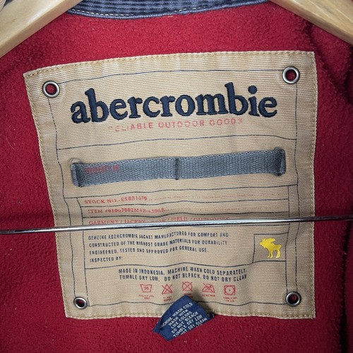 Abercrombie Boys S Full Zip Lined Outdoor Canvas Jacket Coat Field - Picture 5 of 5