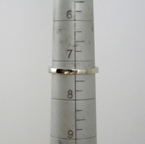 14K White Gold Ring CZ Anniversary Wedding Engagement Cubic Zirconia, F4 - Picture 8 of 8