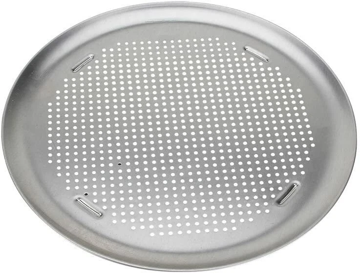 AirBake Nonstick Pizza Baking Pan Perforated Aluminum Round 15.75, Silver  Color