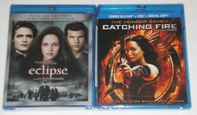 Horror Blu-ray Lot - Twilight Eclipse (New) Hunger Games Catching Fire (New)