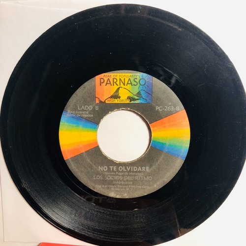 RARE! LOS SOCIOS DEL RITMO Funky! LATIN 45 VIDA / No Te Olivarde VG- CUMBIA MEX - Picture 4 of 4