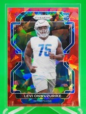 Levi Onwuzurike 2021 NFL Prizm Red Cracked Ice Prizm Rookie #423 Detroit Lions