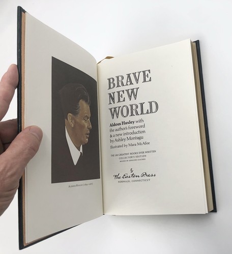 Brave New World Aldous Huxley 1978 Easton Press Hardcover Classic Sci Fi - Foto 4 di 10