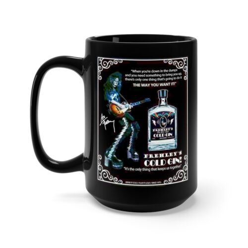 Ace Frehley Cold Gin mock advertisement  Black Mug 15oz - Picture 1 of 5