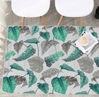 3D Grey Green Leaves NA8319 Game Rug Mat Elegant Photo Carpet Mat Fay