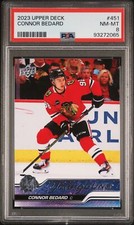 2023 UPPER DECK #451 CONNOR BEDARD ROOKIE RC PSA 8