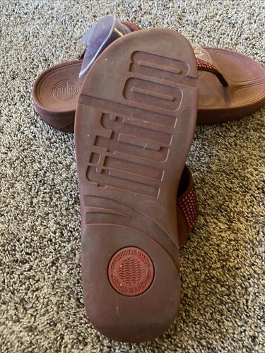 Damen FitFlop Rokkit FlipFlop Sandale Schuh Java braun lila Schmuck US 11 EU 43 - Bild 9 von 12