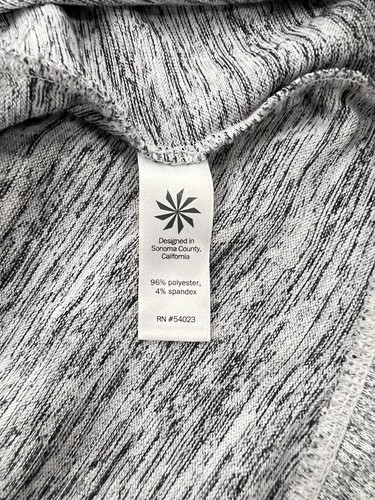 Athleta Medium Blissful Sweatshirt Wasserfallausschnitt meliert grau Pullover Athleisure - Bild 7 von 8