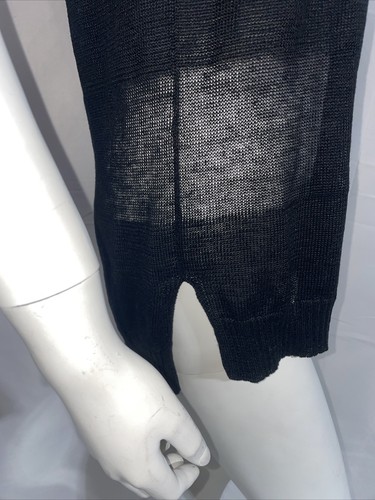 alice + olivia black sleeveless linen sweater scoop neck Size S - Picture 4 of 7
