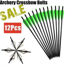6/12P Archery Crossbow Bolts Aluminium Arrows 3-Blade Arrowheads Hunting Target
