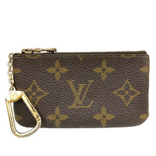 Auth Louis Vuitton Pochette Cle Coin Case Monogram Wallet M62650 0890ET
