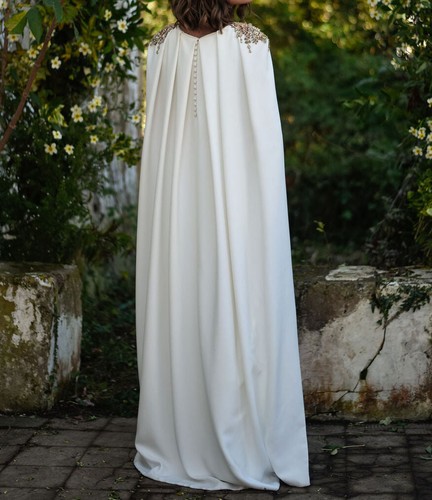 Brautkleid Hochzeitskleid Column Futteral Spitze Aufkleber Der Mantel - Bild 5 von 17