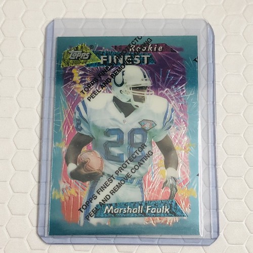 Marshall Faulk RC 1995 Topps Finest Indianapolis Colts / Rams HOF Rookie - Picture 3 of 3