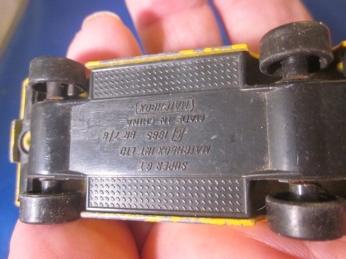 Matchbox Super GT BR 7/8 YELLOW England 1985 vintage Turbo - Picture 5 of 5