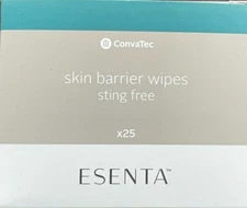 ConvaTec 423392 Esenta Skin Barrier Wipes Sting Free Box of 25