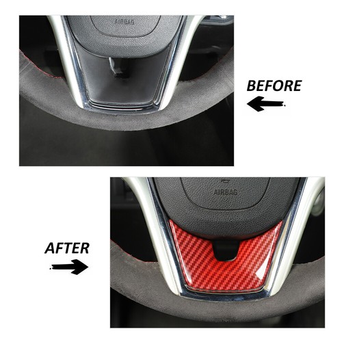 Steering Wheel Lower Trim Cover for Chevrolet Camaro 2012-2015 Red Carbon Fiber - Picture 3 of 9