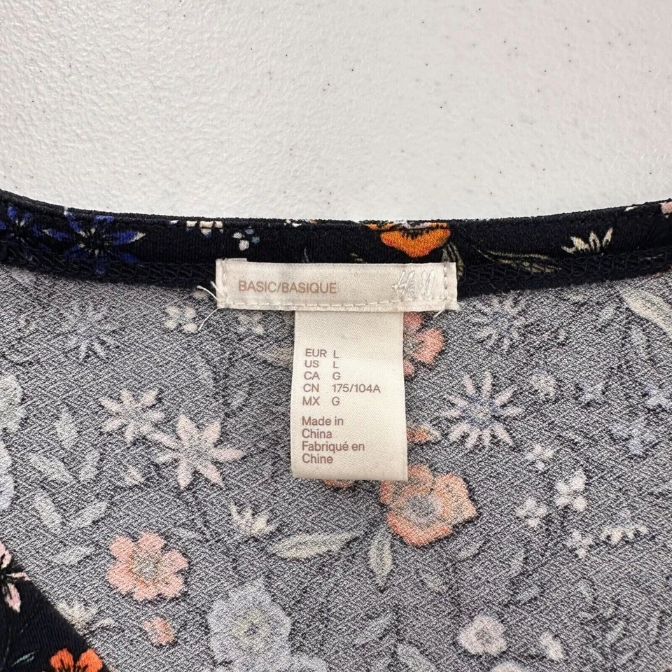 Vestido midi floral H&M cintura elástica grande leve romântico boho caprichoso a - Imagem 2 de 4