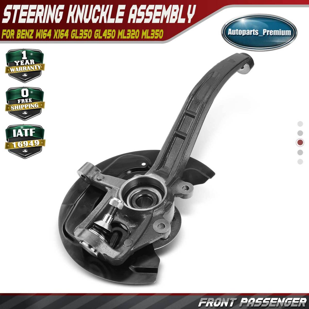 A-Premium Steering Knuckle Compatible With Mercedes-Benz R350 R500